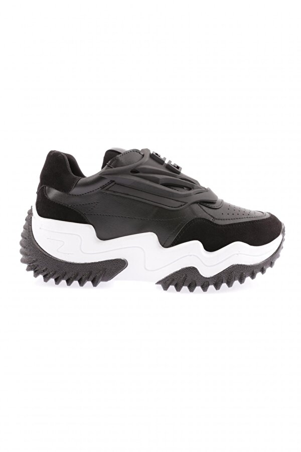 Z35 23Y Kadin Kalin Taban Lazer Detayli Sneakers Ayakkabi