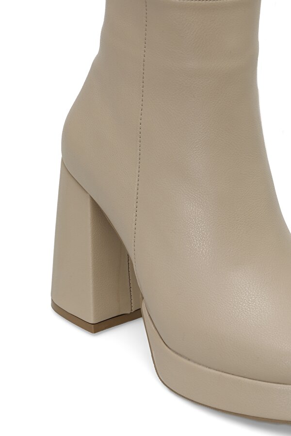 TASHA 3PR Bej Kadın Topuklu Bot