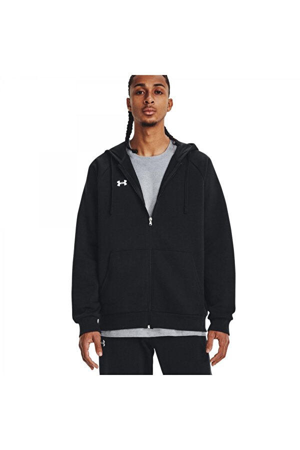 1379767 Ua Rival Fleece Fz Hoodie Siyah Erkek Ceket
