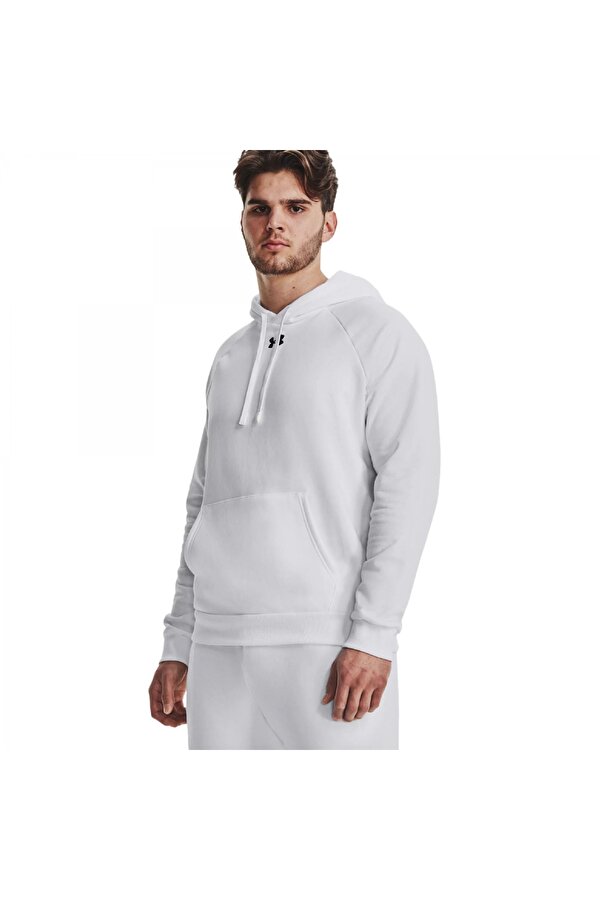 1379757 Ua Rival Fleece Hoodie Beyaz Erkek Ceket