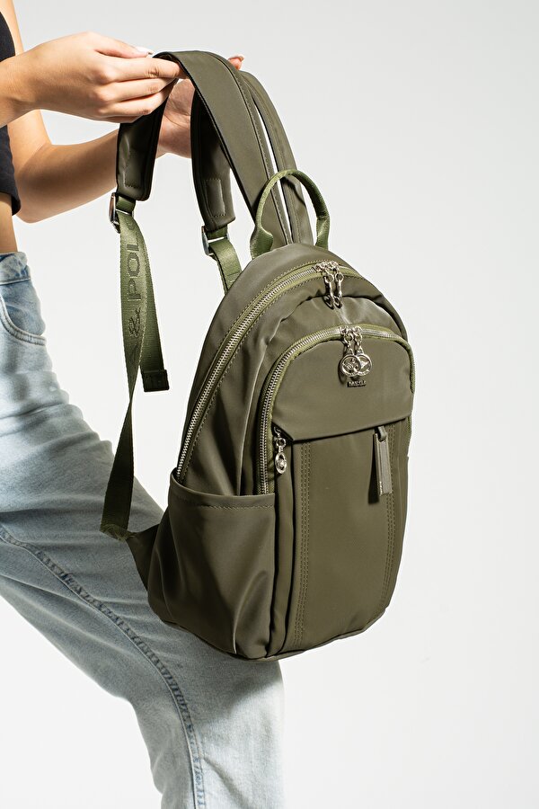 Mega 532 Kadın Saten Sırt Çantası Şık Tasarım YEŞİL