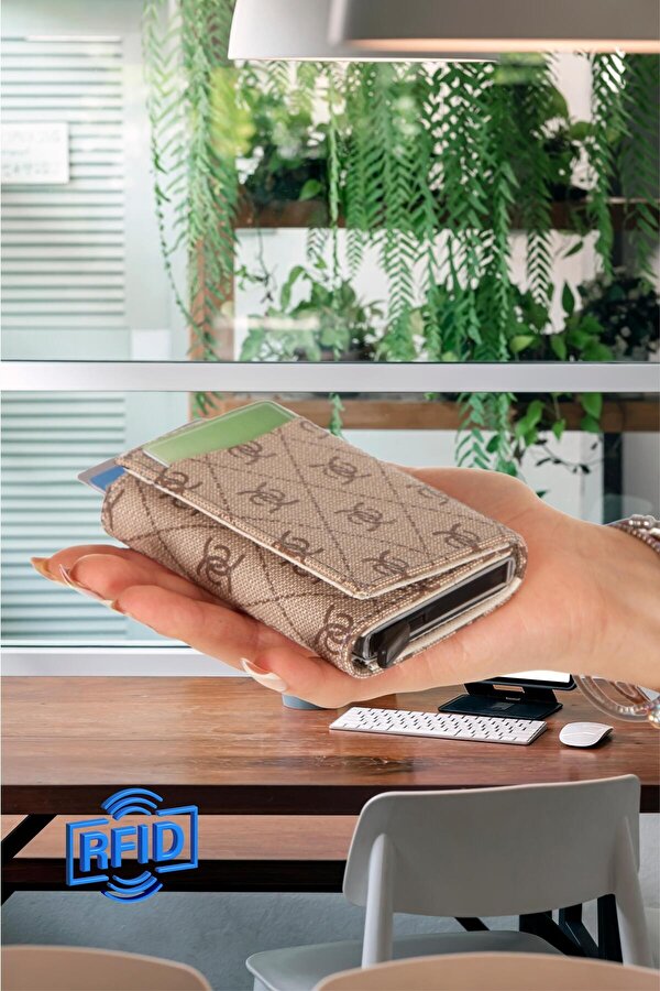 Otomatik Mekanizmalı Kutulu Kartlık Cüzdan Alüminyum Mekanizmalı Anti RFID Özellikli