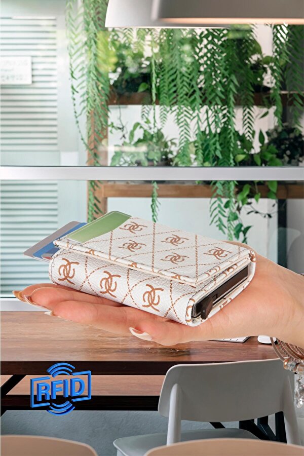 Otomatik Mekanizmalı Kutulu Kartlık Cüzdan Alüminyum Mekanizmalı Anti RFID Özellikli