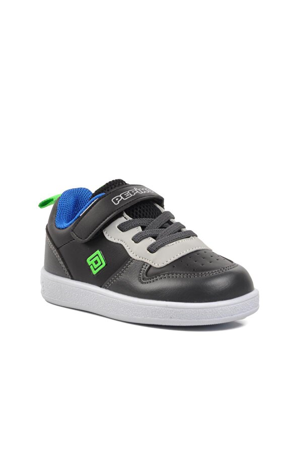 1204-B Siyah-Füme-Saks Cırtlı Çocuk Sneaker