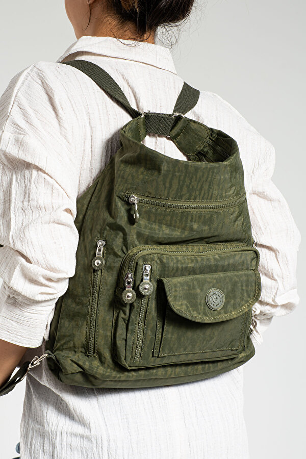 Mega 261  Kadın Klinkır Sırt ve Omuz Çantası YEŞİL