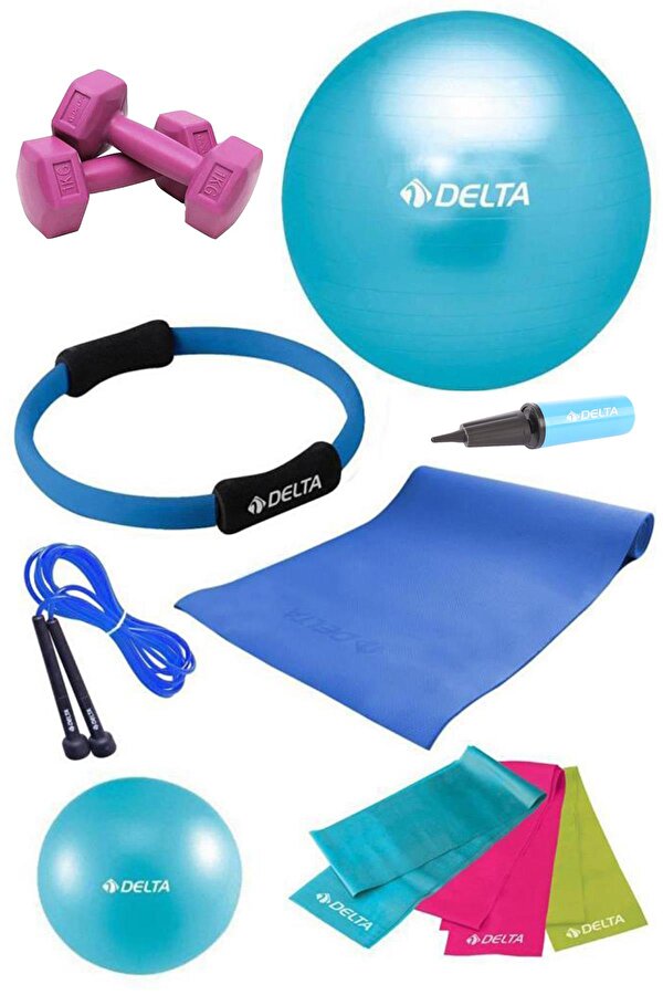 4 MM Minderli PTS Turkuaz Full Pilates Seti ( 55 cm - 20 cm )