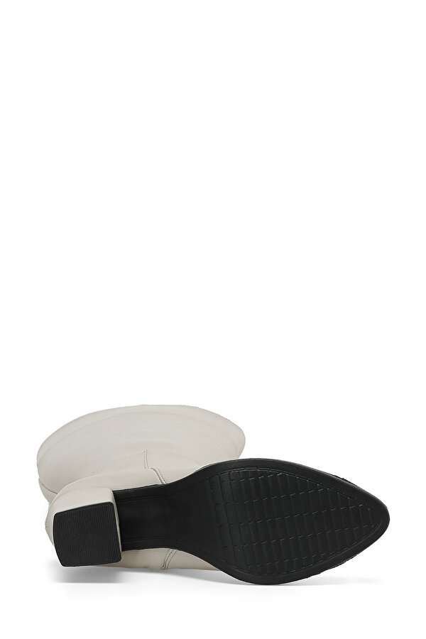 YOKO 3PR Bej Kadın Topuklu Çizme