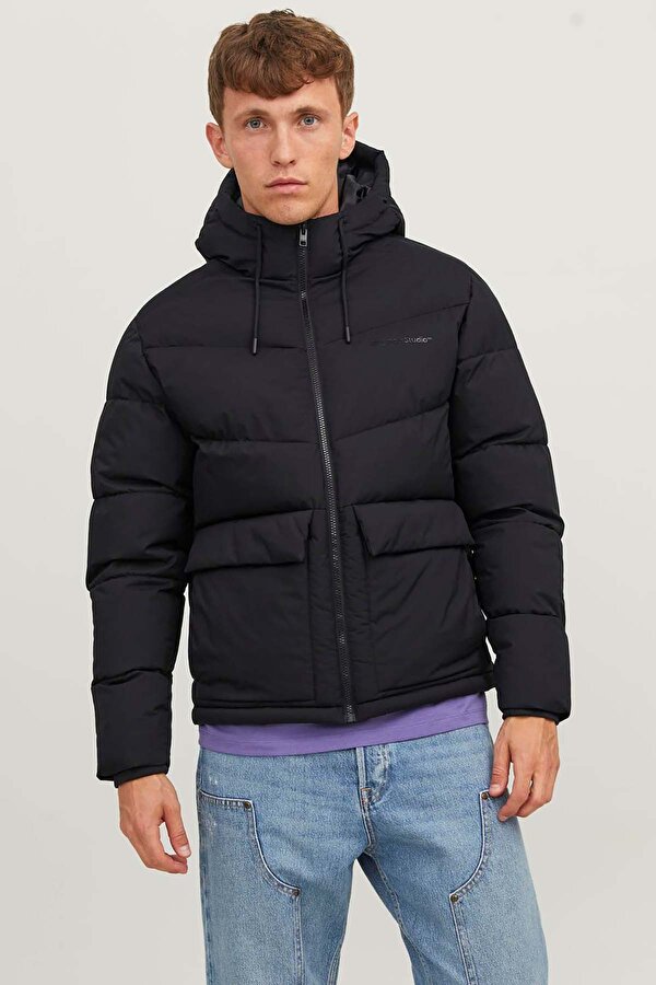 Erkek Jorvesterbro Kapüşonlu Su Geçirmez Puffer Mont 12238849 Siyah
