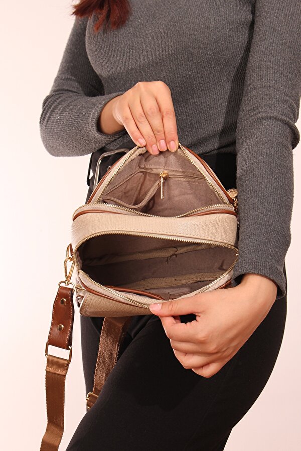 JN-43 KADIN BAGET ÇANTA EL ÇANTASI KOL ÇANTASI OMUZ ÇANTASI KUM