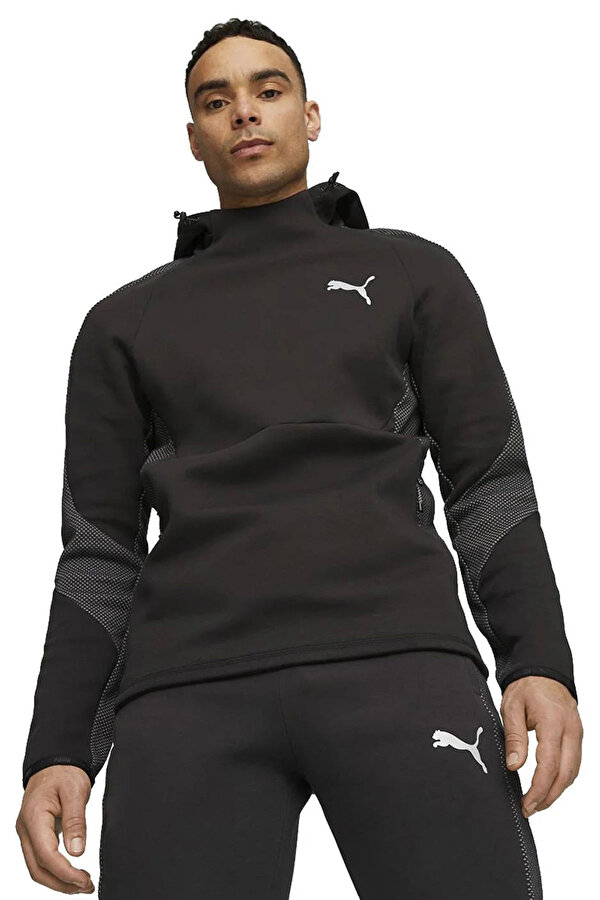EVOSTRIPE Hoodie DK  BLACK Man 060