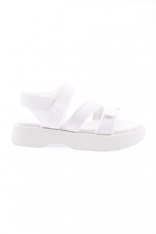 4830-22Y Kadin Cirt  Bantli Kalin Taban Sandalet