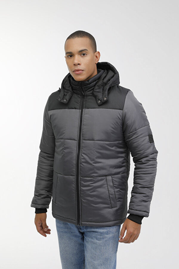 ML ARNY-C COAT 3PR Gri Erkek Kısa Kaban
