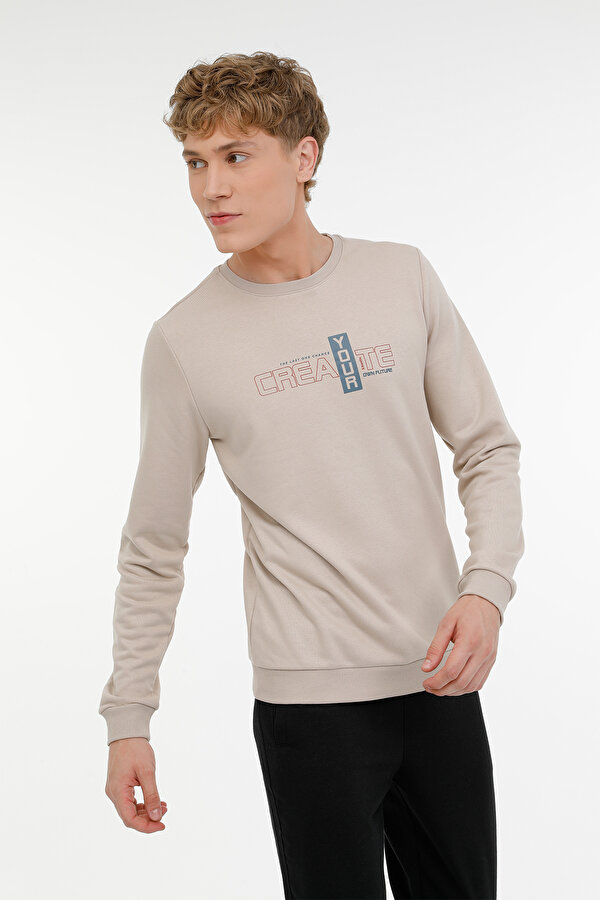 ME SHANE 16ED06 3PR Bej Erkek Sweatshirt