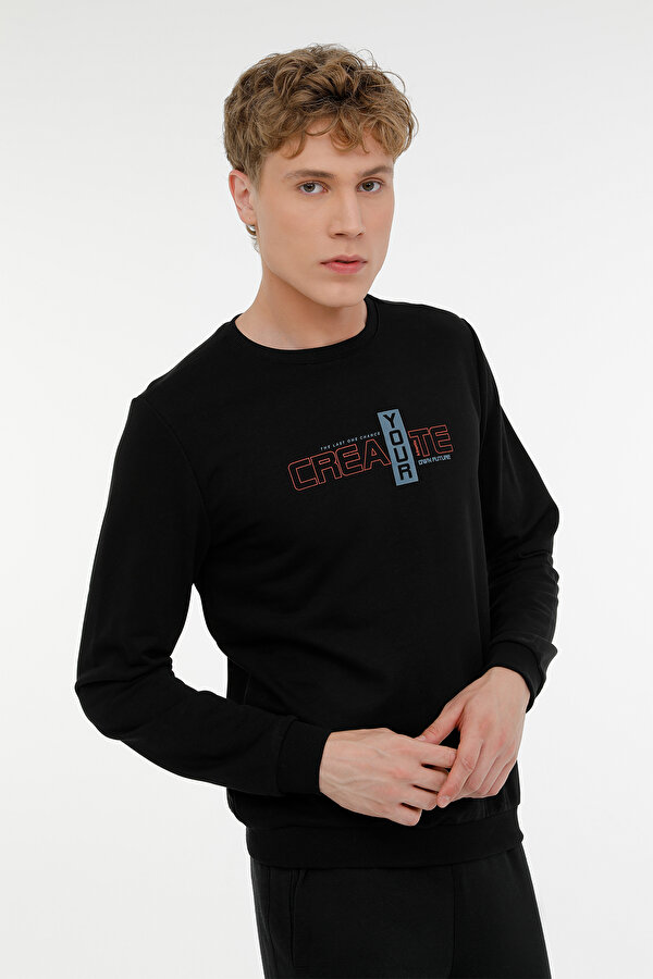 ME SHANE 16ED06 3PR Siyah Erkek Sweatshirt