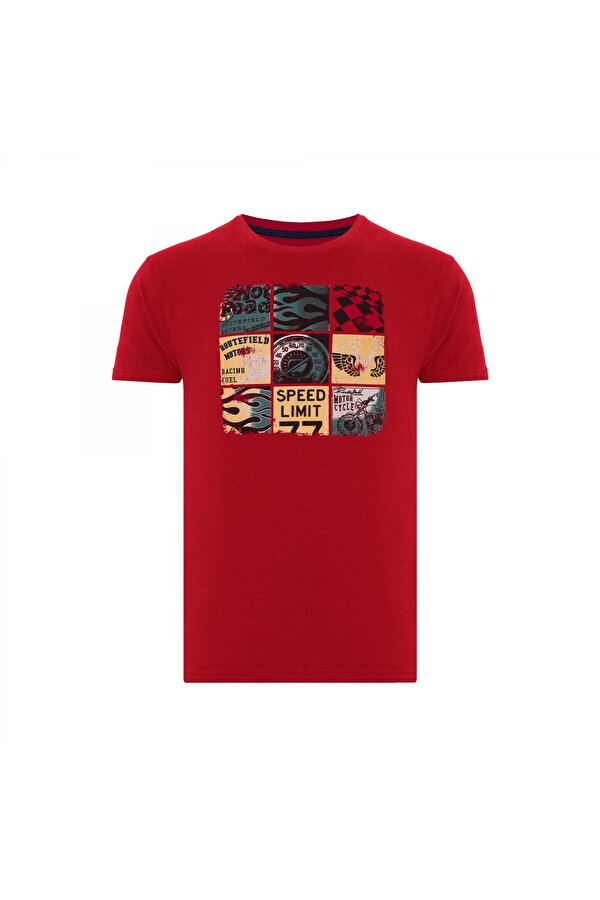 Rftags23 Tags Bordo Erkek T-Shirt