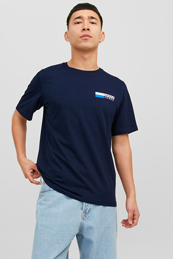 JJECORP LOGO TEE PLAY SS Lacivert Erkek Kısa Kol T-Shirt