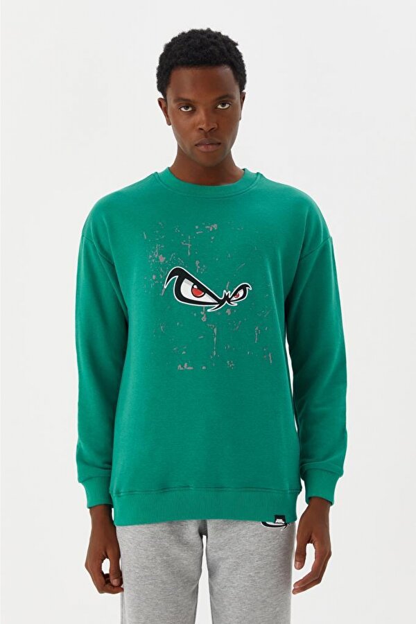 Erkek Sweatshirt Yeşil M500235