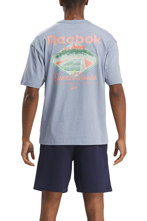 Reebok Cl Court Sport Tee Голубой 005 Взрослый, Унисекс Футболка