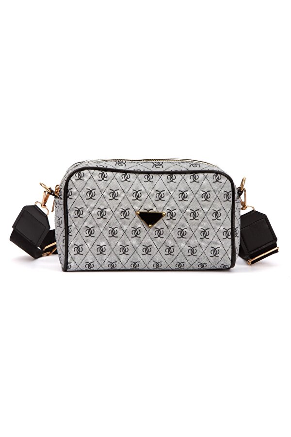 Kadın Desenli Cüzdan Detaylı Omuz Çantası ve Mekanizmalı Cüzdan Set