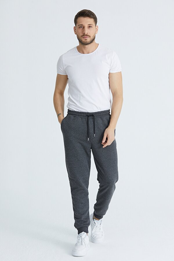 Erkek Basic 3 İplik Regular Fit Paçası Ribanalı Eşofman Altı