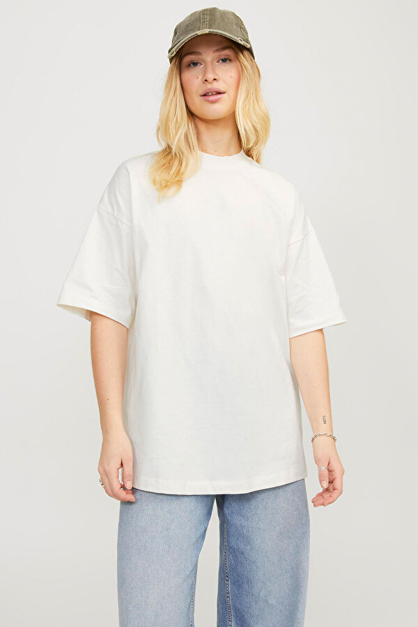 JXVALERIA OVS SS TEE JRS Ekru Kadın Kısa Kol T-Shirt