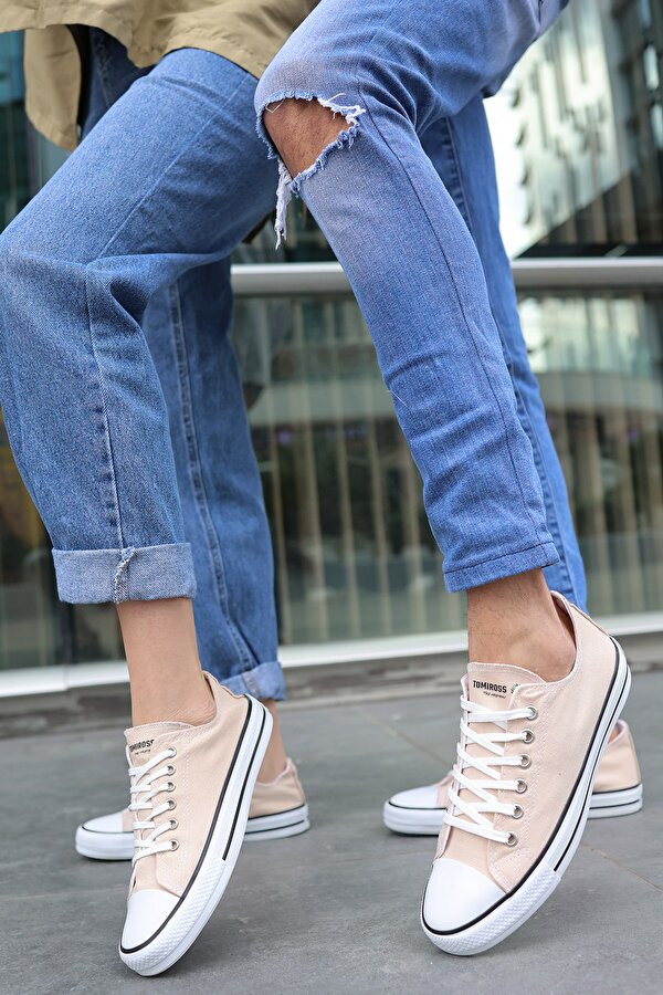 Unısex Bej Garantili Ortopedik Keten Günlük Kullanım Sneaker Ayakkabı X-STAR-7284