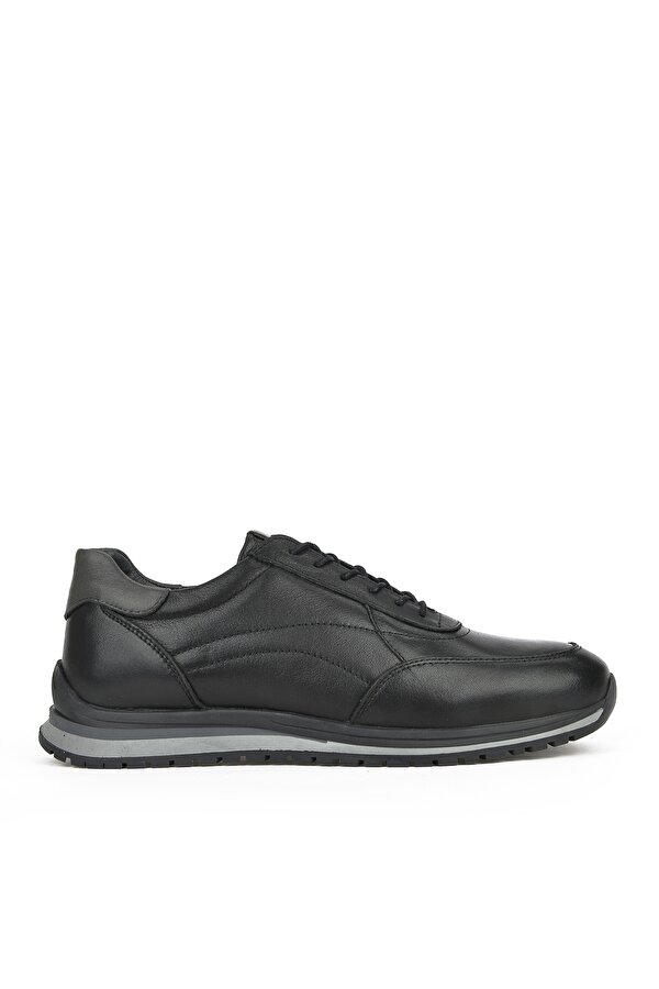 Erkek Hakiki Deri Sneaker 1331002Z415 Siyah