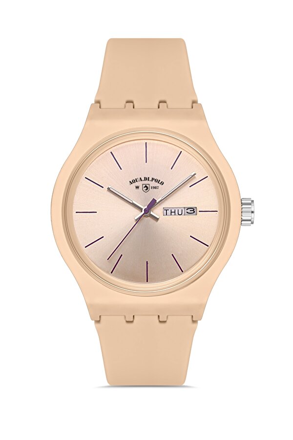 Apwr031807 Bej Unisex Silikon Kol Saati