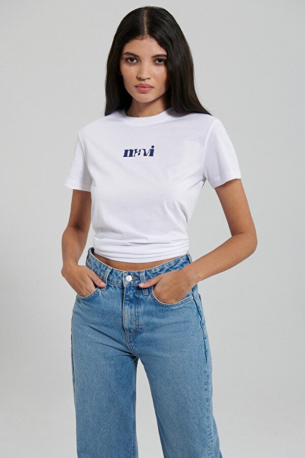 M1612241-620 Logo Tışort Beyaz Ss Kadın T-Shirt