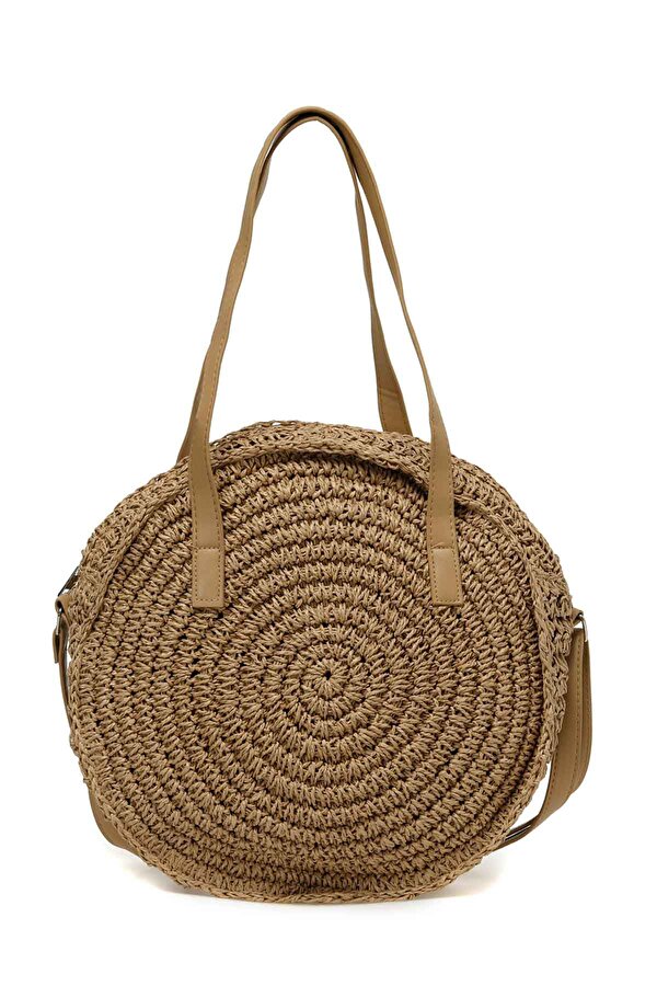23CN RICH STRAW BAG 3FX BROWN Woman 042