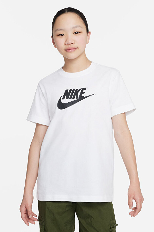 G NSW TEE FUTURA SS BOY Beyaz Kız Çocuk Kısa Kol T-Shirt