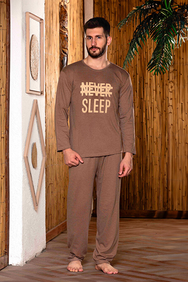 Pamuklu Uzun Kollu Erkek Pijama Takımı