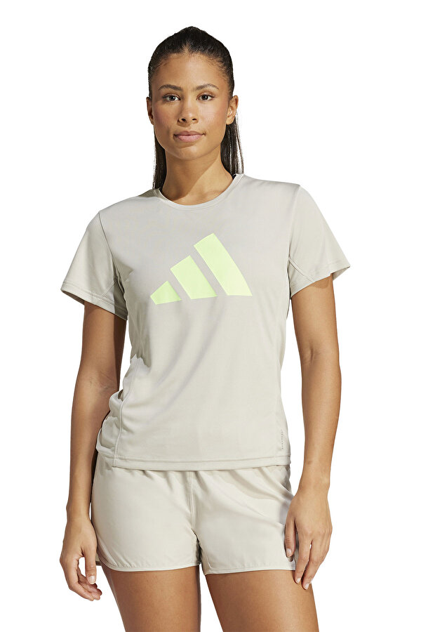 RUN IT TEE Bej Kadın Kısa Kol T-Shirt