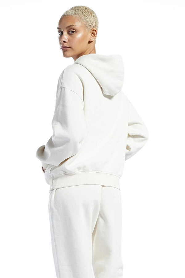 Reebok Cl Rbk Nd Fleece Ho Белый 005 Женщина Толстовка С Капюшоном