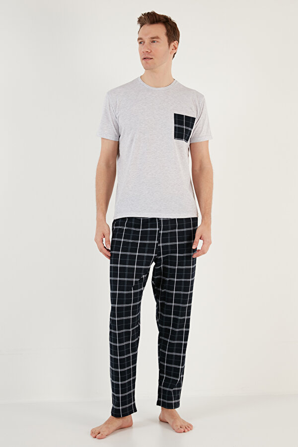 Erkek Pijama Takımı 6572002 GRİ MELANJ