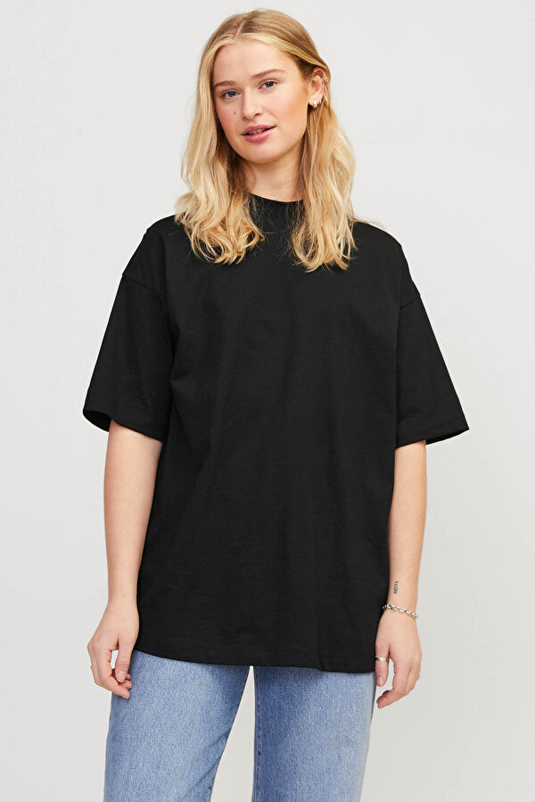 JXVALERIA OVS SS TEE JRS Siyah Kadın Kısa Kol T-Shirt