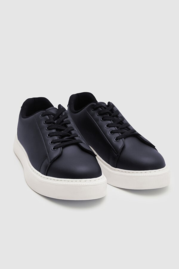 Lacivert Kalın Beyaz Tabanlı Sneaker Ayakkabi