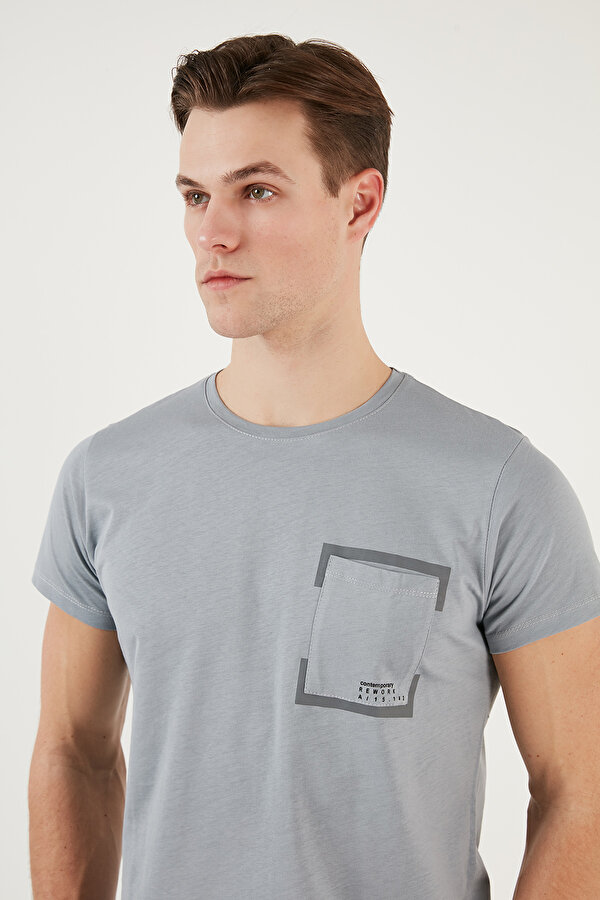 Erkek T Shirt 541REWORK AÇIK GRİ