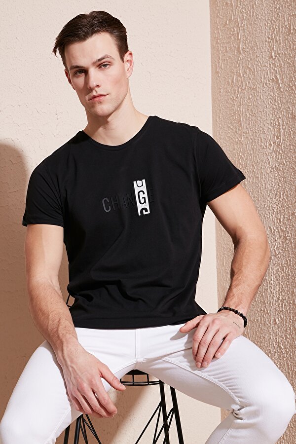 Erkek T Shirt 541CHANGE24 SİYAH