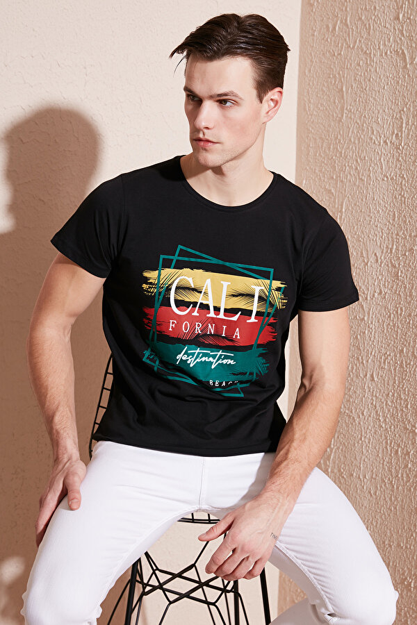 Erkek T Shirt 541CALIFORNIA24 SİYAH