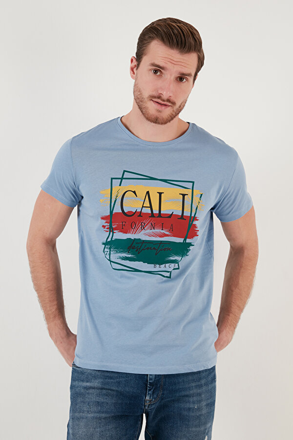Erkek T Shirt 541CALIFORNIA24 İNDİGO