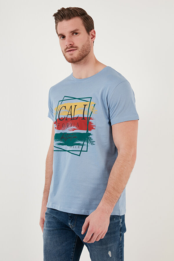 Erkek T Shirt 541CALIFORNIA24 İNDİGO