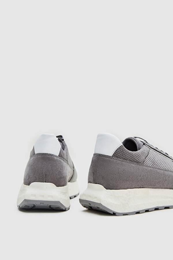 Gri Bağcıklı Spor Ayakkabi