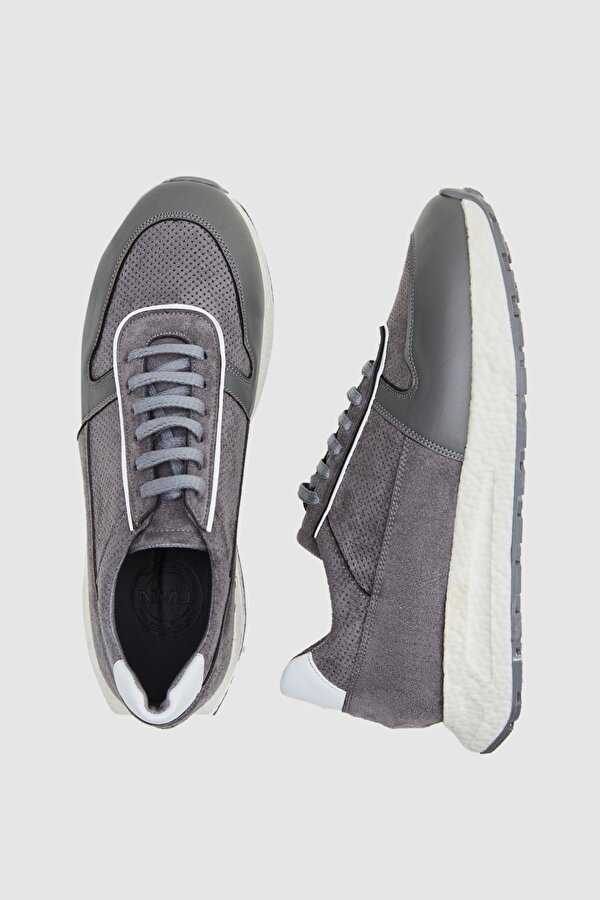 Gri Bağcıklı Spor Ayakkabi