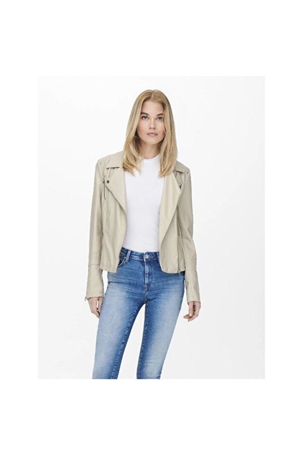 Onlgemma Faux Leather Bıker Otw Noos Kadın Deri Ceket