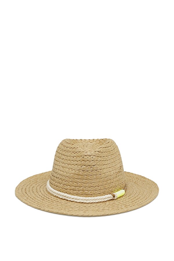 RIBBON STRAW HAT-W 4FX Kum Kadın Hasır Şapka