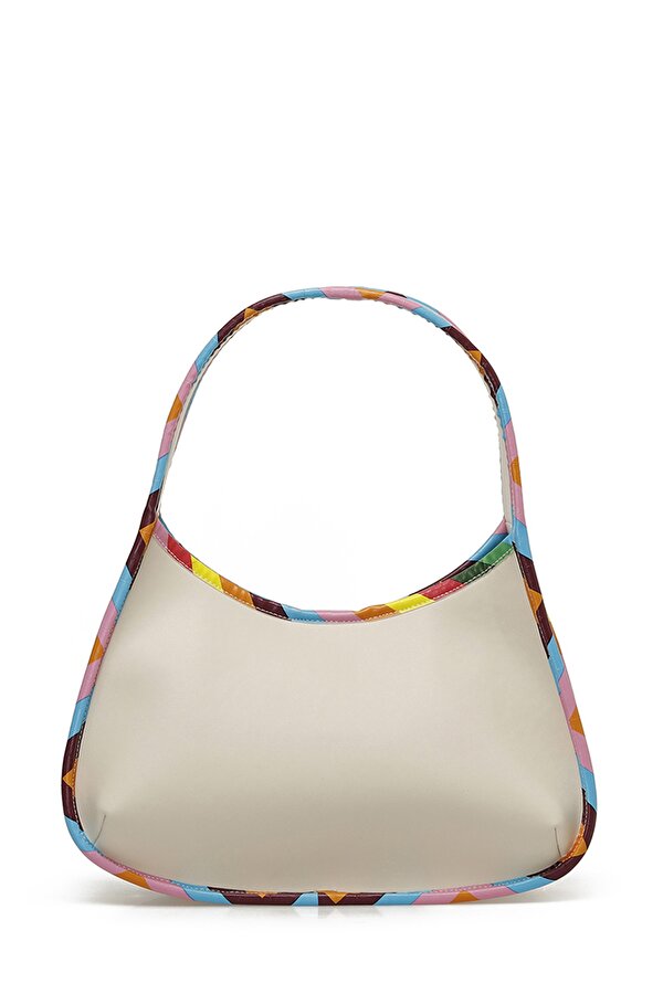 CILT RENKLI SERIT OMZ 4FX EKRU MULTI Kadın Omuz Çantası