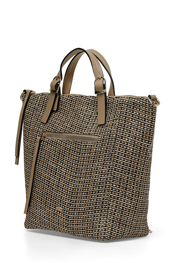 KTN PU GARNI SRT 4FX Siyah Kadın Sırt Çantası