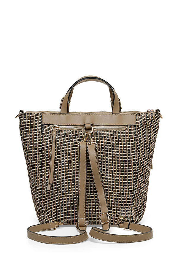 KTN PU GARNI SRT 4FX Siyah Kadın Sırt Çantası