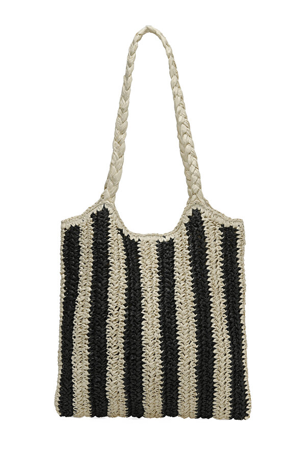 HASIR CIZGI OMZ 4FX Siyah Kadın Omuz Çantası